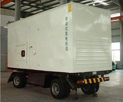 Mobile trailer generator set